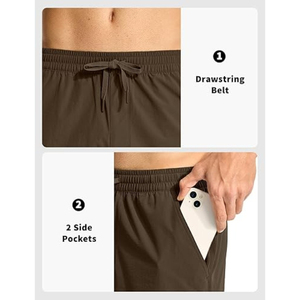 Pantalones Cortos Deportivos de Poliéster para Hombre, de Alta Calidad, Verano, Personalizados, Secado Rápido, Impermeables, Resistentes al Viento, Transpirables, para Correr y Gimnasio - Product Image 4