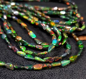 Statemen Natural Multi <b>Fire</b> Ethiopian <b>Opal</b> Gemstone Smooth <b>Fire</b> <b>Opal</b> Beaded <b>Necklace</b> Art Deco Size Tumbled Shaped <b>Opal</b> <b>Necklace</b> - Product Image 5