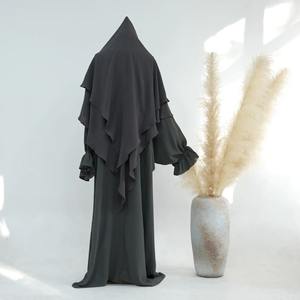 Jupe Khimar longue pour femmes musulmanes de l'Aïd Ensemble de 2 pièces Vêtement de Prière Abaya Robe de Ramadan Dubaï Arabe Islamique Niqab Burka - Product Image 3