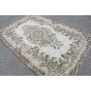 Alfombra Turca Vintage de 5.6x8.3 pies, Alfombra Marrón con Diseño de Camuflaje - Product Image 2