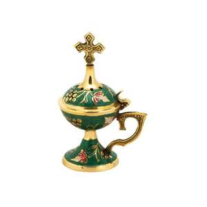 Custom Color Flower Design <b>Incense</b> <b>Burner</b> Cross On top Handcrafts Design Brass Censer Aromatherapy Diffuser Brass <b>Burner</b> Latest - Product Image 2