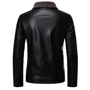 Chaqueta de cuero informal de moda para ropa de invierno para hombres con material de buena calidad Servicio personalizado OEM - Product Image 2