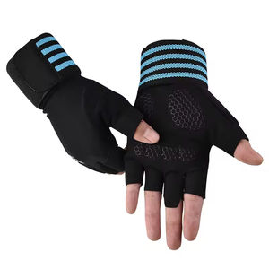 Venta al por mayor Fitness transpirable ventilado medio dedo levantamiento de pesas ejercicio deportes entrenamiento ciclismo gimnasio guantes hombres - Product Image 3