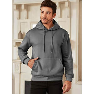 Sweat à capuche pull-over pour homme léger à manches longues surdimensionné devant le métier à tisser Next Level Sweat à capuche en coton polaire grande taille - Product Image 3
