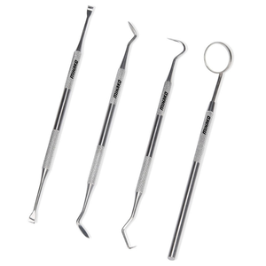 Juego de examen dental de calidad superior 4 piezas 3 piezas Kit de diagnóstico básico con pinzas exploradoras de espejo de acero inoxidable - Product Image 4