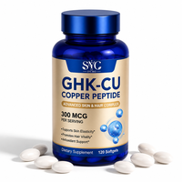 SYC BIO GHK-CU Peptide de Cuivre 300 mcg Mélange de Peptides Gélules Molles 120 Gélules OEM ODM Marque Privée Prix Usine Vente en Gros