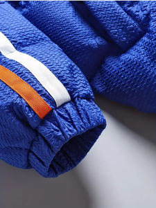 Chaqueta acolchada de burbujas de invierno de alta calidad para hombre, decoración de piel de cuero liso con estampado de capucha, calidez para exteriores de talla grande, superventas - Product Image 5