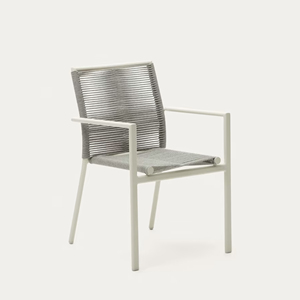 Ensemble d'extérieur Table à manger en aluminium avec chaise en corde Meilleur style-Kanaka - Product Image 2