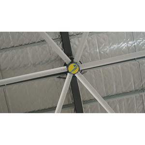 Ventilateur de plafond industriel HVLS haute efficacité Bonawind 12FT en acier inoxydable avec moteur PMSM sans balais et contrôle par application pour usine/entrepôt - Product Image 2