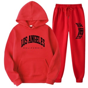 Hombres/Mujeres Trajes deportivos Moda Chándal Sudaderas con capucha + Pantalones Conjuntos de dos piezas Correr Casual Sudaderas Pantalón de chándal - Product Image 4