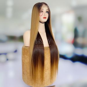 วิกผมแท้ติดด้านหน้าผมมนุษย์วิกผมมีลูกไม้ระดับ HD วิกผมตรงเงางาม - Product Image 2