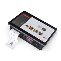 Terminal POS Android YIMIN D1 con Pantalla Táctil de 10.1" con LED 2.4, NFC, Impresora y Código QR para Sistema POS de Retail/Restaurante