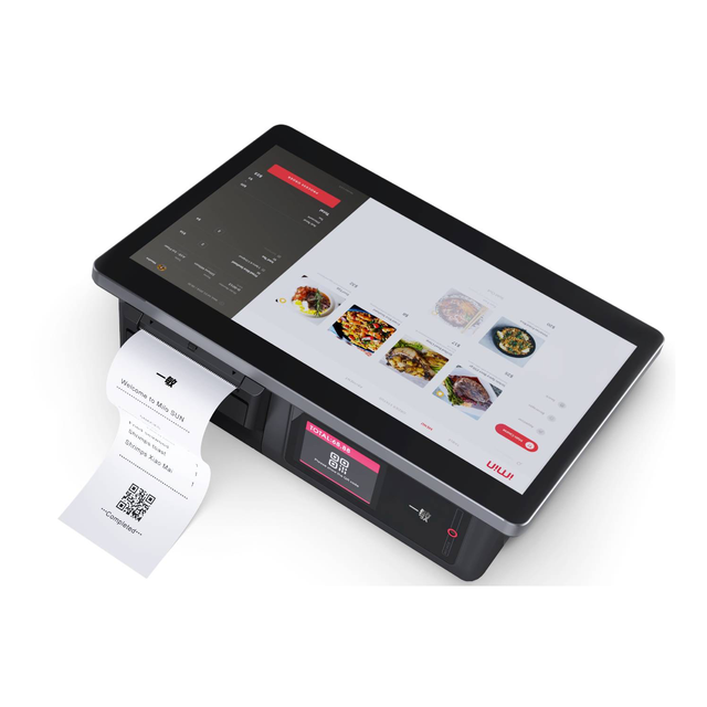 YIMIN D1 Android POS Terminal 10.1\" Touch Screen with 2.4 LED NFC+Printer+QR Code for Retail/Restaurant POS System