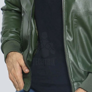Venta al por mayor de talla grande chaqueta de cuero de uso al aire libre chaqueta de invierno más vendidos precio barato chaqueta de cuero de los hombres - Product Image 5
