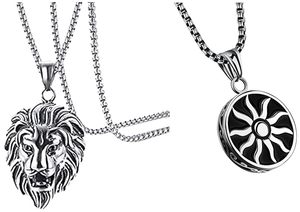 สร้อยคอเงิน3D หมองคล้ำพร้อมโซ่สแตนเลสจี้หัวแกะเครื่องประดับฮิปฮอปสำหรับผู้ชายของขวัญแนวฮิปฮอปแบบลำลองตามสั่ง - Product Image 4