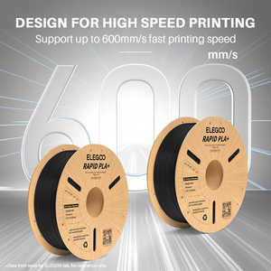 ELEGOO RAPID <b>PLA</b>+ 1.75mm Black 10KG 3D Printer <b>Filament</b> Diverse Materials (TPE/PCL/HIPS) Moulding Service FDM Compatible - Product Image 3