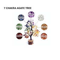 Árbol DE LA VIDA hecho a mano Natural Seven Chakra Healing Crystal Bonsai Religioso e inspirado en el amor Fortune Money Tree para la venta