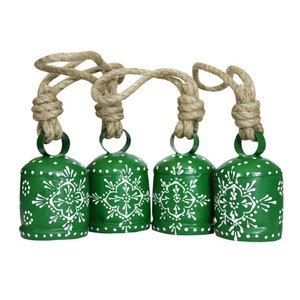 Decoración de Navidad Recuerdos personalizados Cena Campana Ornamento Mango Latón Campana de mano - Product Image 4