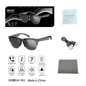 Lunettes intelligentes WK101, vidéo 1080P, étanches IPX4, charge magnétique, assistant d'appels téléphoniques, lecteur de musique - Product Image 4