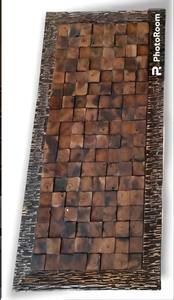 Decoración de pared de madera de teca moderna, lujosa y minimalista | Teca maciza 50x100cm-Acento elegante para el hogar | Código WC2 - Product Image 3