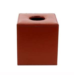 Boîte en bois artisanale de nouveau design avec boîte à mouchoirs carrée de conception unique montée en cuir noir cadeaux décoratifs de qualité supérieure - Product Image 5