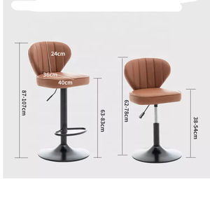 Taburetes <span class=keywords><strong>de</strong></span> Bar Anji WeiHao <span class=keywords><strong>de</strong></span> Alta Capacidad <span class=keywords><strong>de</strong></span> Carga, Desmontables, Giratorios, Tapizados, para Barra <span class=keywords><strong>de</strong></span> Cocina, Mesa <span class=keywords><strong>de</strong></span> Bar - Product Image 6