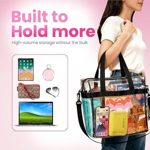 Sac transparent à fermeture éclair, approuvé pour les stades, avec bandoulière, pour le travail, les sports, les concerts, 3L+, motif personnalisé, vente chaude - Product Image 2