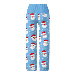 กางเกงคริสมาสต์เอวสูงของผู้หญิง, กางเกงลำลองสีทึบระบายอากาศได้ดีสไตล์ใหม่สำหรับฤดูใบไม้ผลิฤดูร้อน - Product Image 2