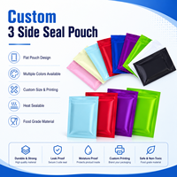 Custom Logo Bedrukt Food Spice Zakje Verpakking Stand Pp Zip Lock 3.5G 1 Pond Mylar Zakken Window Box Set Kindveilige Opslag