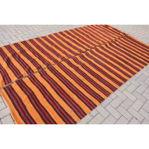 พรมปู10.8ft ขนาดใหญ่สีส้มแดงคลาสสิกวัสดุ PP ความหนา10มม. พรมยางเย็บปะติดปะต่อกันทรงสี่เหลี่ยมผืนผ้า - Product Image 2