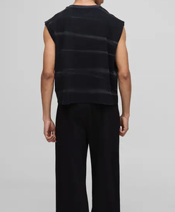 Débardeur Homme Personnalisé Sans Manches Coupe Ample Délavé à l'Acide pour Entraînement et Sport - Product Image 3