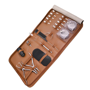 Pince à extensions de cheveux professionnelle en acier inoxydable, ensemble de 4 pièces avec pince à embout, kit de pinces, pochette pour usage commercial - Product Image 2