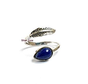 Sterling Silver Natural Lapis Gemstone Handmade <b>Ring</b> <b>Adjustable</b> Lapis Silver 925 <b>Ring</b> Jewelry Wholesale Indian Gemstone <b>Ring</b> - Product Image 4