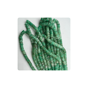 Perles de pierres précieuses 100% naturelles de qualité supérieure en chrysoprase verte facettée, brin de 14 pouces, 8-10 mm, faites à la main - Product Image 4