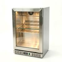 Mini Refrigerador Comercial con Puerta de Vidrio, Enfriador Compacto para Oficina, para Almacenamiento de Bebidas y Alimentos