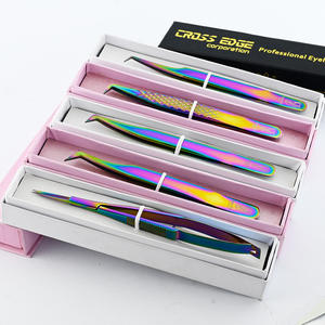 Pince à épiler pour extensions de cils à pointe en fibre, conçue sur mesure, pour volume 45, 75, 90 degrés, outil de recourbement et de permanente des cils - Product Image 1