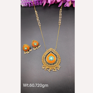 925ชุดเครื่องประดับเจ้าสาวชุบทองเงินสเตอร์ลิงชุดสร้อยคอเครื่องประดับสำหรับผู้หญิงเครื่องประดับชาติพันธุ์อินเดียต่างหู Jadau แบบดั้งเดิม - Product Image 3