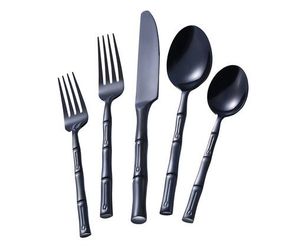 Juego de Cubiertos Negros Premium de Acero Inoxidable de Lujo para Bodas, Eventos y Fiestas, Juego de Cubiertos con Tema de Boda Negra de la India - Product Image 4