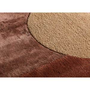 Alfombra de Lana y Viscosa Tejida a Mano con Diseño Abstracto Rojo Naranja para Sala de Estar, Pasillo, Rectangular - Modelo TNQ-1105 - Product Image 3