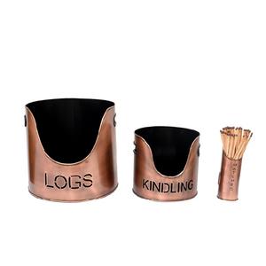 Galvanized Copper Ash <b>Bucket</b> with Sturdy Design and <b>Coal</b> Tray Perfect for Stylish Indoor and Outdoor Fire Pit Accessories - Product Image 6