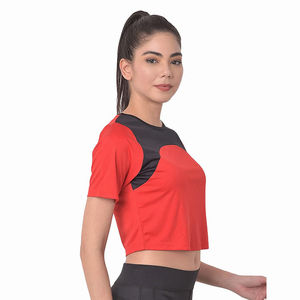 100% personnalisable femmes hauts courts solide culture chemises Logo personnalisé impression disponible Streetwear 100% coton matériel - Product Image 5