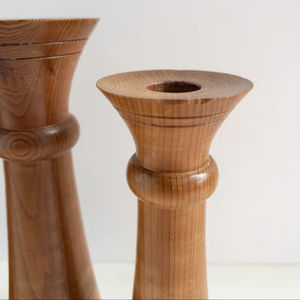 Handcrafted <b>Wooden</b> Natural Acacia Wood Color <b>Candlestick</b> Holder Handmade <b>Wooden</b> Polished Candle Stand or Candle Holder - Product Image 1