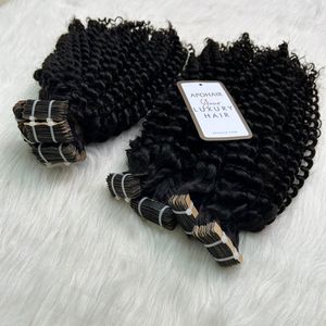 Cinta de color natural crudo de lujo en extensiones de cabello de 20 pulgadas Cinta rizada afro rizada en extensiones 100% cabello humano - Product Image 1