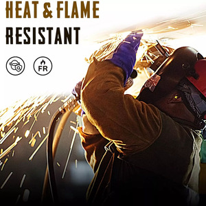 Manchons de soudage résistants à la flamme Protection des bras en cuir fendu en cuir de vachette pour la sécurité industrielle unisexe résistante à l'abrasion - Product Image 6