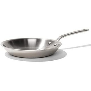 Casserole exotique en acier inoxydable argenté brillant sans couvercle Ustensiles de cuisine Poignée rivetée de qualité alimentaire durable Antiadhésive Facile à nettoyer - Product Image 5