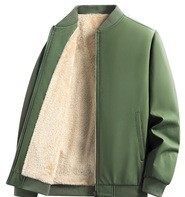 Oem conception de logo personnalisé agneau printemps et automne col de baseball veste régulière hommes 2024 printemps nouvelle mode veste décontractée - Product Image 6