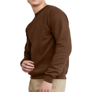 High Quality Custom Blank Thick Heavy Weight 500 Gsm Fleece Crewneck Sublimation Sweatshirt <b>Pleated</b> Embroidered for Men - Product Image 3