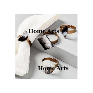 Highest Quality Metal Napkin Ring Leaf Design Customized Size <b>Tissue</b> <b>Paper</b> Rings For Wedding Party Events Use - Product Image 4