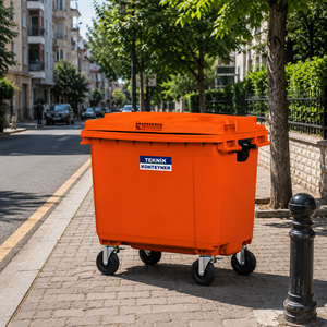 Conteneur à déchets rectangulaire en plastique HDPE de luxe 660L, de haute qualité, écologique, à induction, en promotion, fabriqué en Turquie - Product Image 2