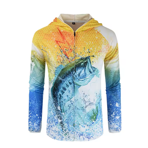 Chemises de pêche personnalisées de haute qualité pour hommes et femmes, UPF 50+, nouveau design, 100% polyester, protection UV, vêtements de pêche - Product Image 5